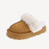 Women's Warm Plush Slip-on Platform Slippers